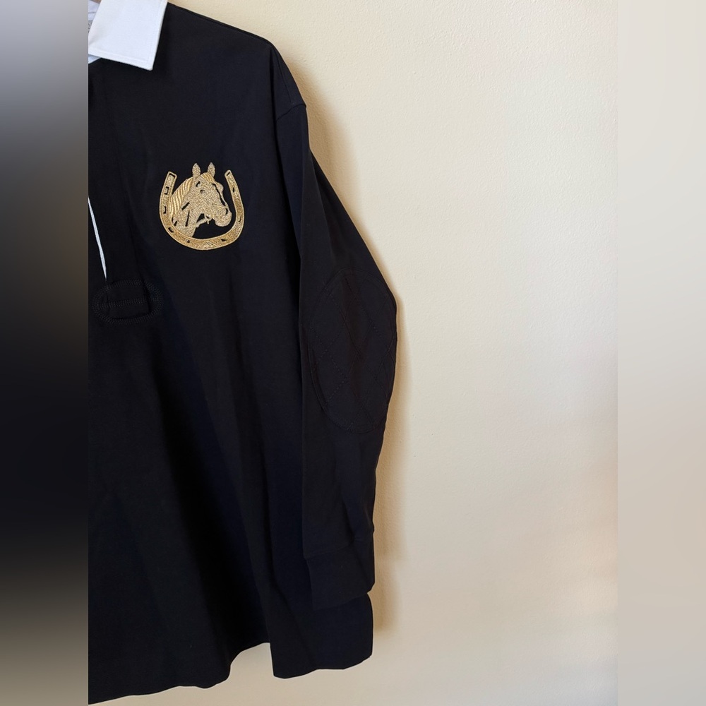 Stella McCartney Polo Club Oversized Rugby Top Shirt Black Taylor Swift Small - Picture 5 of 9